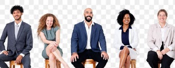 Png Diverse business people mockup smiling… | Free stock illustration | High Resolution graphic