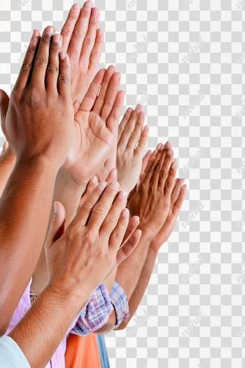 PNG: Diverse Hands Clapping in Unison