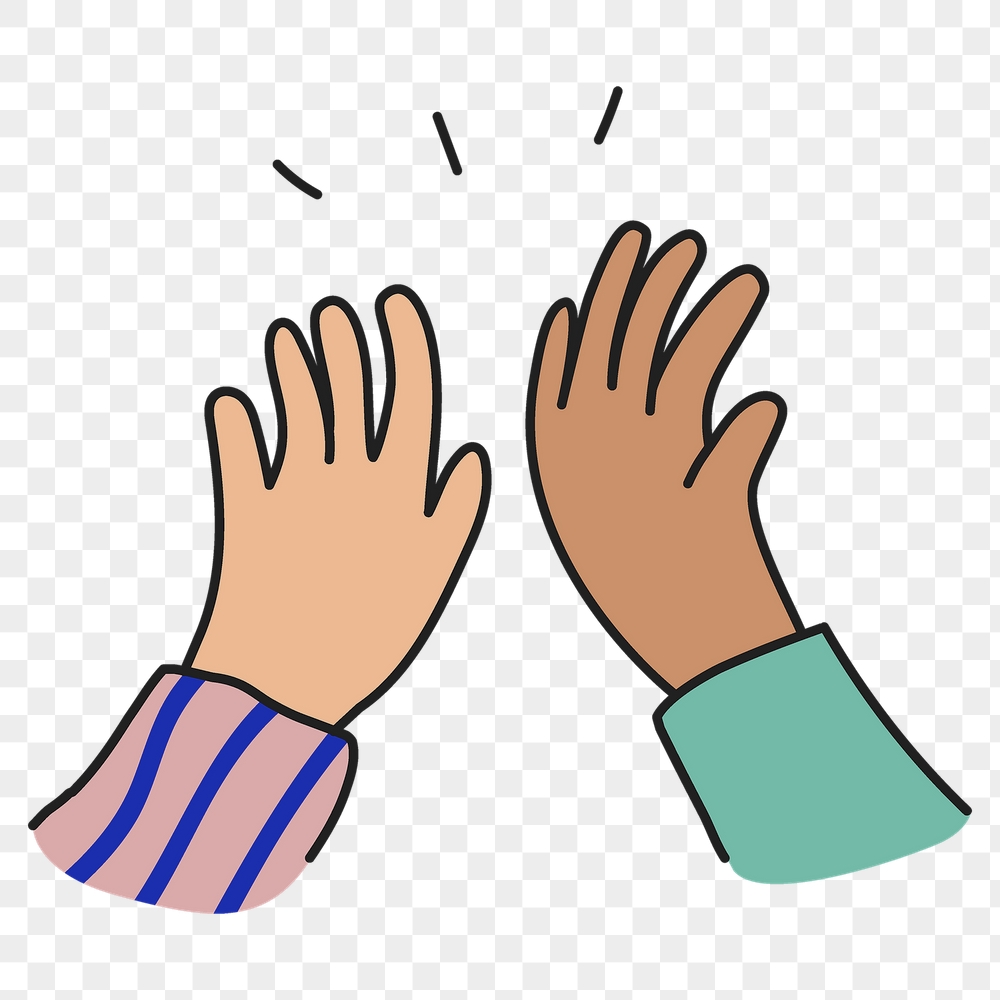 Png diverse hands high five | Free PNG Illustration - rawpixel
