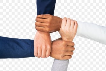 Png Diverse hands united mockup business… | Free stock illustration | High Resolution graphic