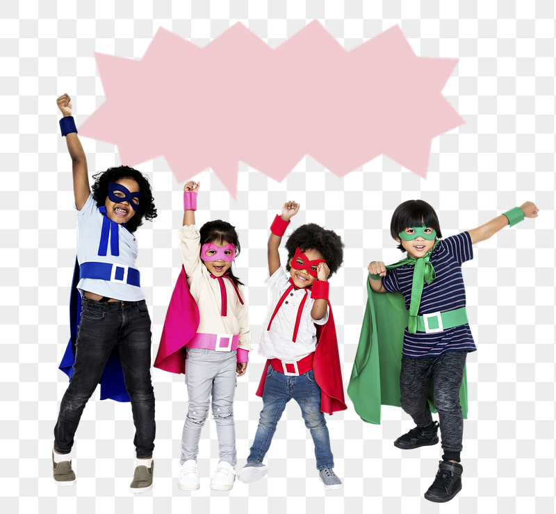 Png Diverse kids wearing superhero | Free PNG - rawpixel