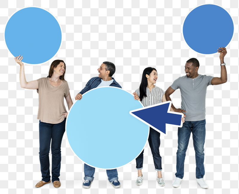 Png Diverse people holding blue | Free PNG - rawpixel