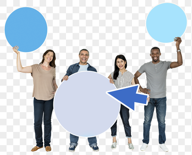 Png Diverse people holding blue | Free PNG - rawpixel