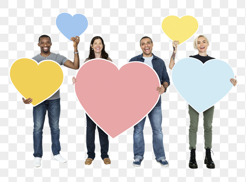Png Diverse people holding heart | Free PNG - rawpixel