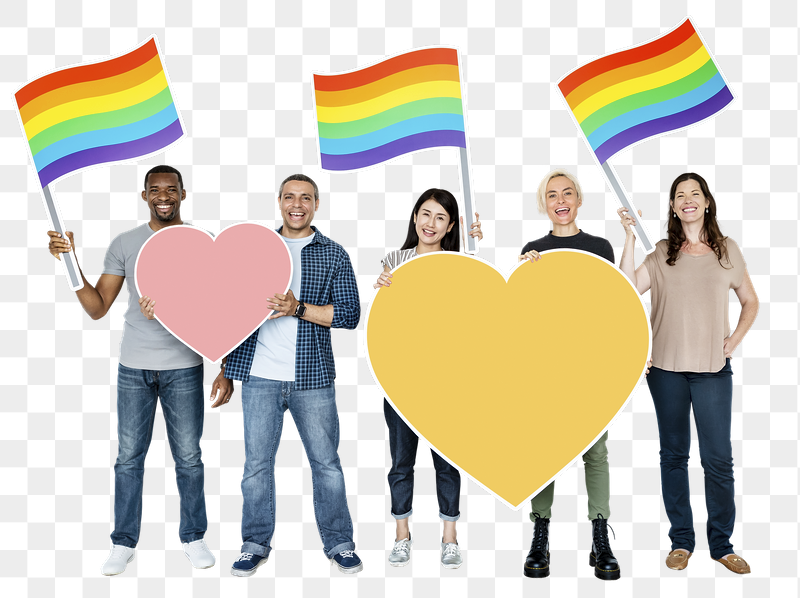 Png Diverse people holding LGBT | Free PNG - rawpixel