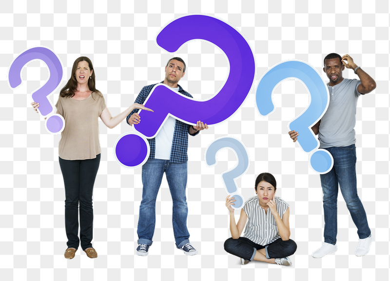 Png Diverse people holding question | Free PNG - rawpixel