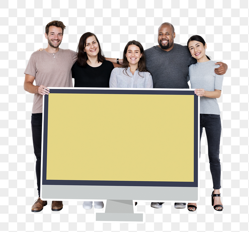 Png Diverse people with blank | Free PNG - rawpixel