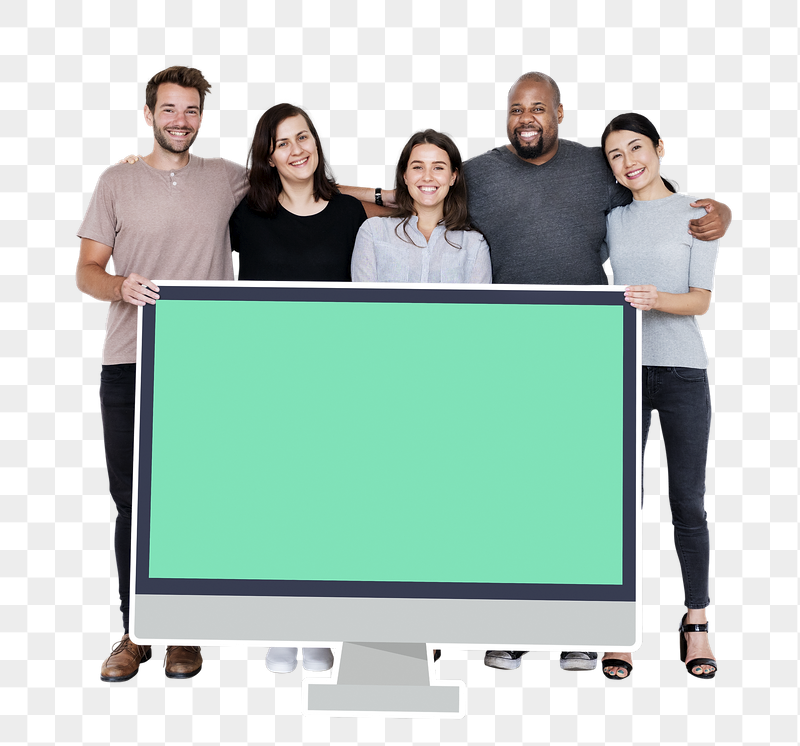 Png Diverse people with blank | Free PNG - rawpixel