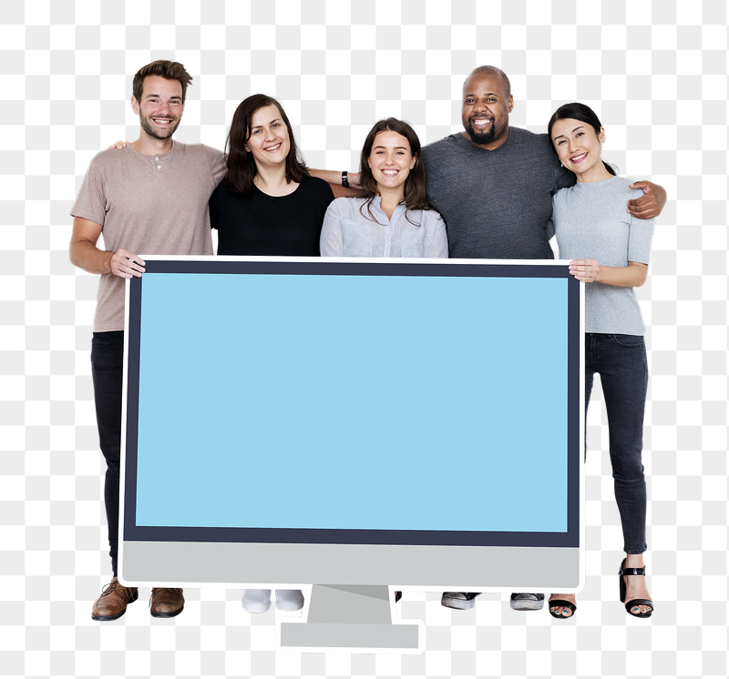 Png Diverse people with blank | Free PNG - rawpixel