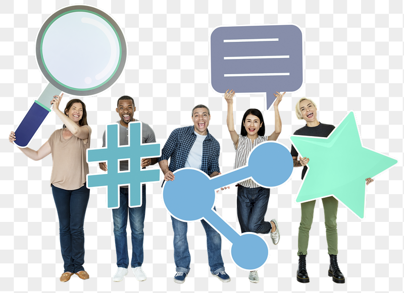 Png Diverse people with social | Free PNG - rawpixel