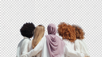 PNG Diverse Women Under Blue Sky