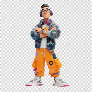 PNG DJ Character Illustration