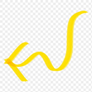 Png doodle highlight down left arrow sticker… | Free stock illustration | High Resolution graphic