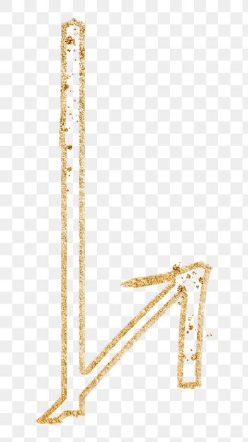 Png doodle highlight up arrow sticker in gold… | Free stock illustration | High Resolution graphic
