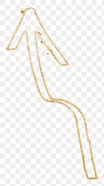 Png doodle highlight up arrow sticker in gold… | Free stock illustration | High Resolution graphic