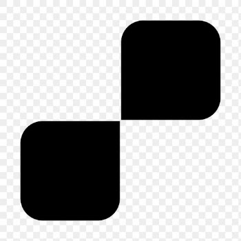 Png double square icon in flat style | Free stock illustration | High Resolution graphic