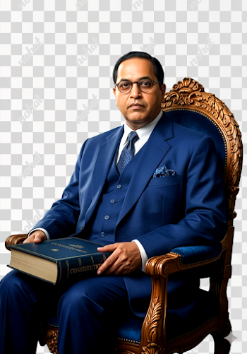 PNG Dr. Babasaheb Ambedkar Sitting with Constitution