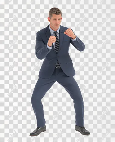 PNG Dynamic Consultant in Combat Pose PNG Dynamic Consultant in Combat Pose
