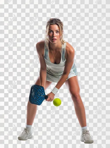 PNG Dynamic Pickleball Player in Action Pose PNG Dynamic Pickleball Player in Action Pose