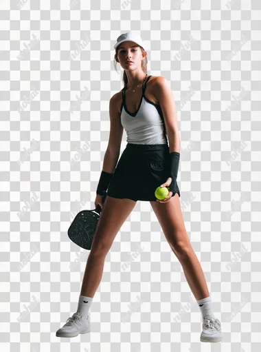 PNG Dynamic Pickleball Player Portrait PNG Dynamic Pickleball Player Portrait