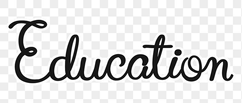 PNG education, minimal black calligraphy, | Free PNG - rawpixel