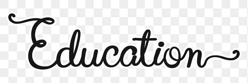 PNG education, minimal black calligraphy, | Free PNG - rawpixel