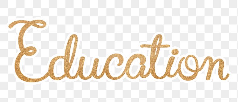 PNG education word, gold glittery | Free PNG - rawpixel