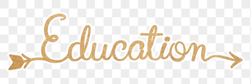 PNG education word, gold glittery | Free PNG - rawpixel