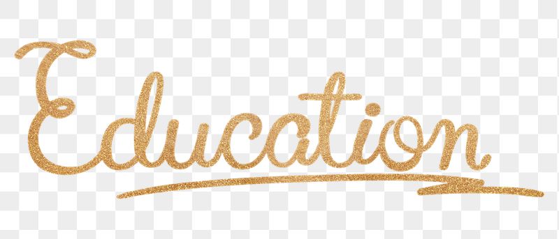 PNG education word, gold glittery | Free PNG - rawpixel