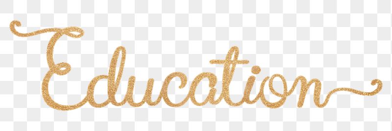 PNG education word, gold glittery | Free PNG - rawpixel