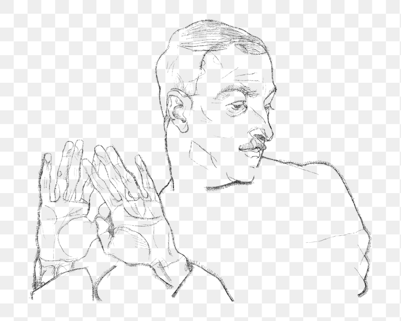 Png Egon Schiele&rsquo;s Arthur Roessler | Free PNG Illustration - rawpixel
