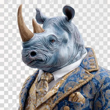 PNG Elegant Blue Rhino at Wedding PNG Elegant Blue Rhino at Wedding