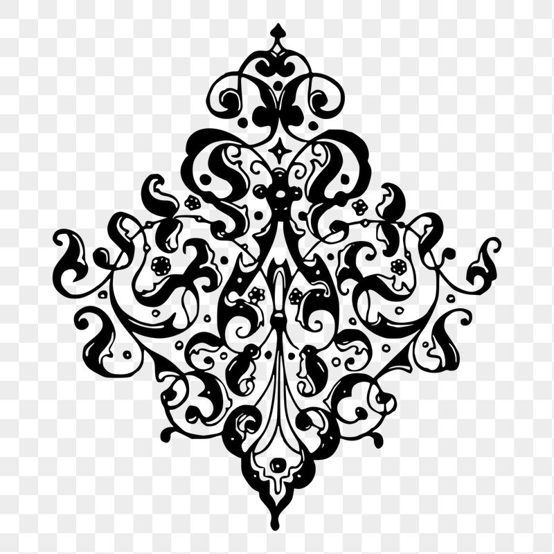 PNG elegant leafy decoration sticker | Free PNG - rawpixel