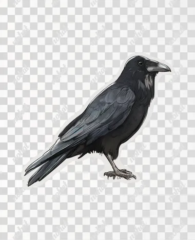 PNG Elegant Raven Sticker PNG Elegant Raven Sticker