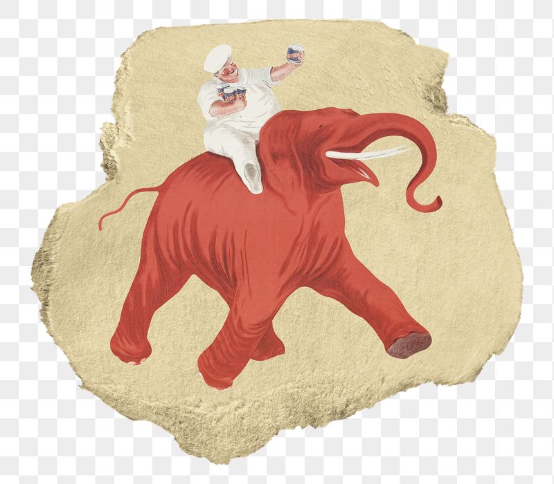 Png elephant sticker, Leonetto Cappiello's | Free PNG - rawpixel