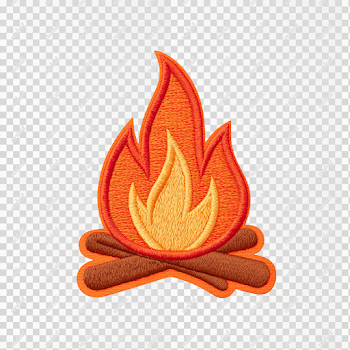 PNG Embroidered Campfire Patch