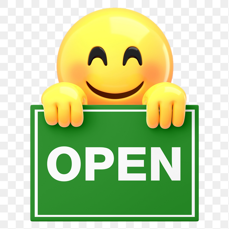 Png emoji holding open sign | Free PNG - rawpixel