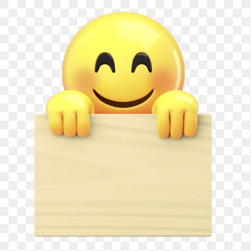 Png emoji holding sign sticker, | Free PNG - rawpixel
