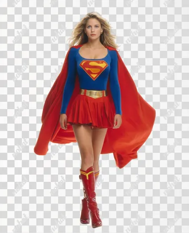 PNG Empowered Supergirl in Action PNG Empowered Supergirl in Action