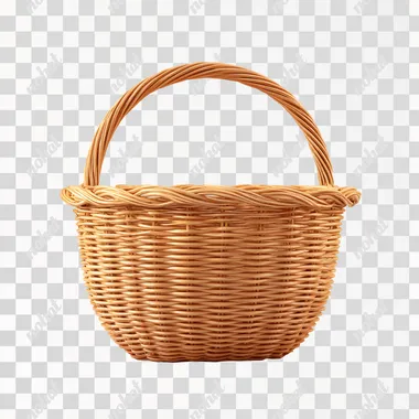 PNG Empty 3D Wicker Basket PNG Empty 3D Wicker Basket