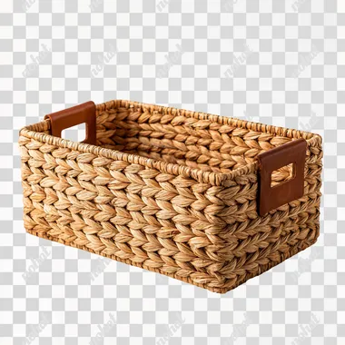 PNG Empty Rectangle Hyacinth Gift Basket