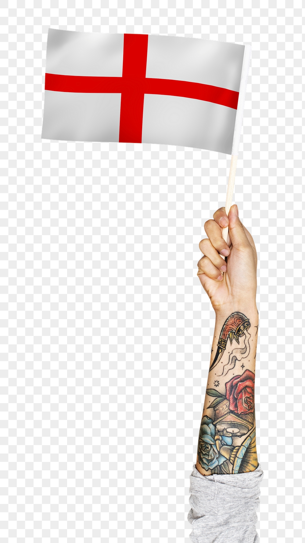 Png England's flag, tattooed hand | Free PNG - rawpixel