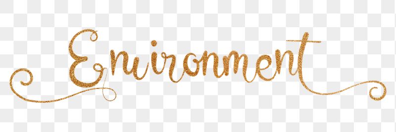 PNG environment word, gold glittery | Free PNG - rawpixel