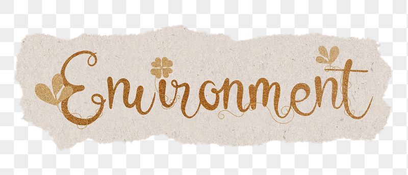 PNG environment word, gold glittery | Free PNG - rawpixel