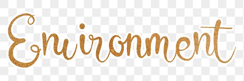 PNG environment word, gold glittery | Free PNG - rawpixel