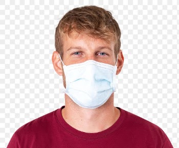 Png European man mockup wearing face mask in… | Free stock illustration | High Resolution graphic