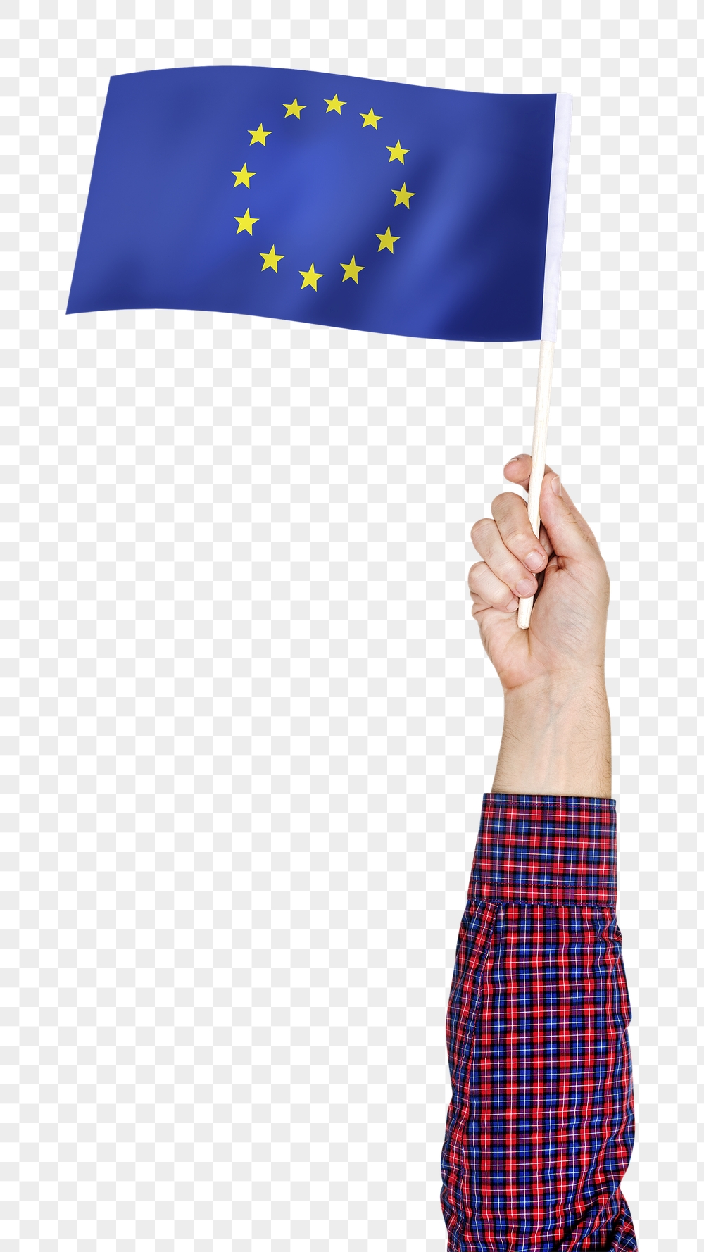 Png European Union flag in hand | Free PNG - rawpixel