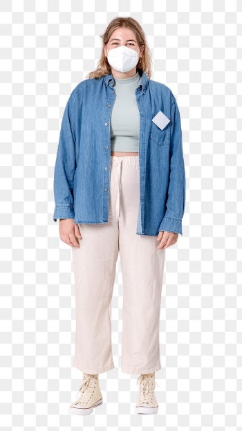 Png European woman volunteer mockup wearing… | Free stock illustration | High Resolution graphic