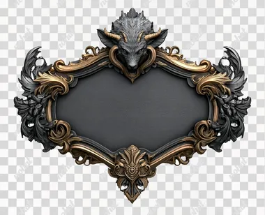 PNG Fantasy MMORPG Game Logo Template PNG Fantasy MMORPG Game Logo Template
