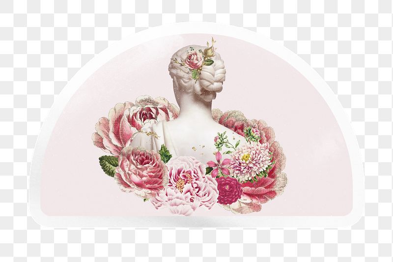 PNG feminine aesthetic label, semicircle | Free PNG - rawpixel